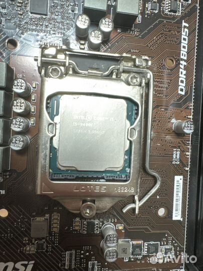 Материнская плата с i5 9400f и 16 гб озу