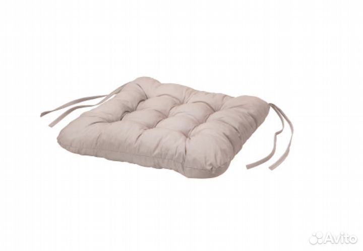 Подушка для стула Хэлльви Икеа серый, бежевый IKEA