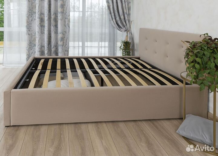 Кровать двуспальная 180х200 Роза велюр