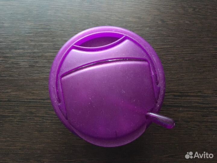 Сахарница с ложечкой (стекло/пластик)