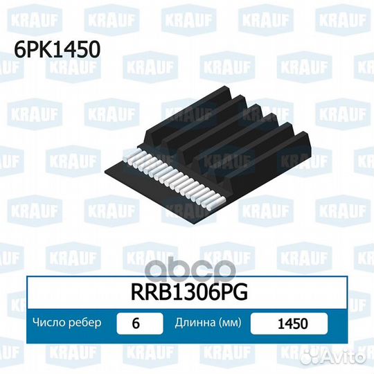 Ремень поликлиновой RRB1306PG Krauf