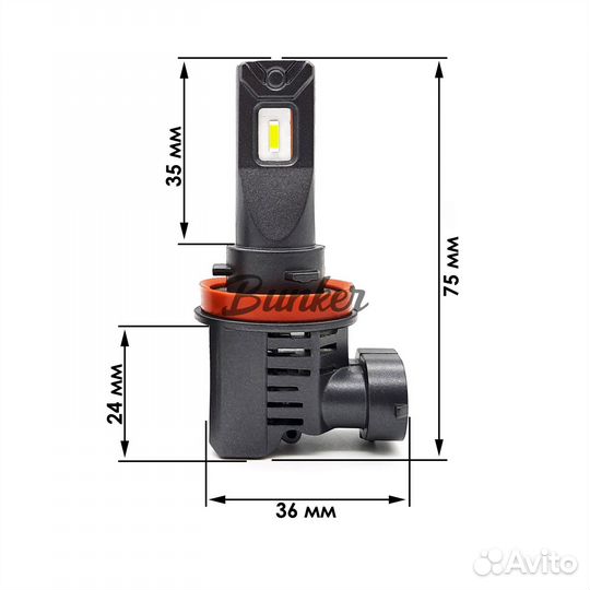 Cветодиодные лампы Sariti E3 цоколь H11