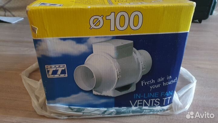 Канальный вентилятор vents TT 100мм