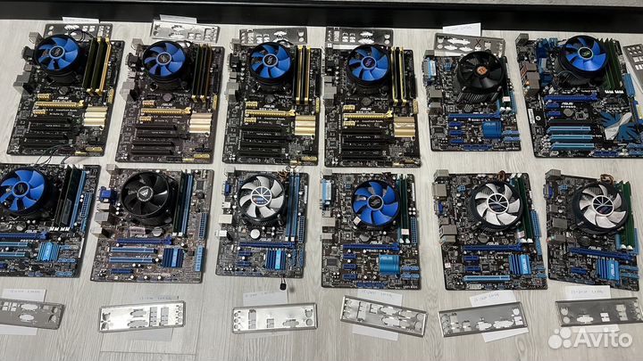 Материнские платы Asus + проц. + память