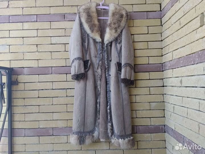 Шуба, дублёнка, пальто кожаное из овечьей шерсти