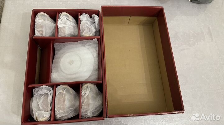 Сервиз чайный Охота красная