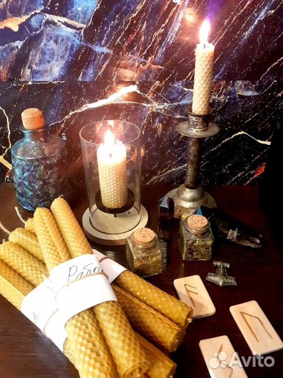 Свечи из вощины с травами