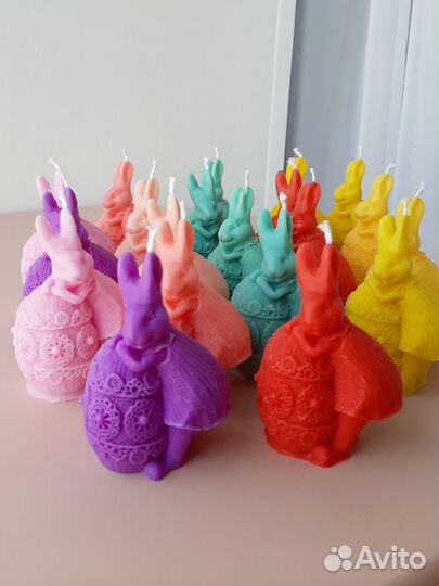 Свечи ручной работы кролик на подарок
