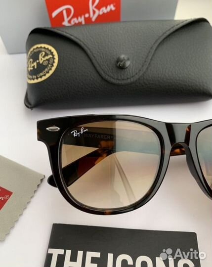 Очки ray ban wayfarer 54 коричневые
