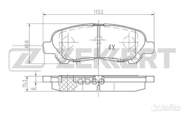 Колодки торм. диск. задн. Toyota Kluger (U4 )