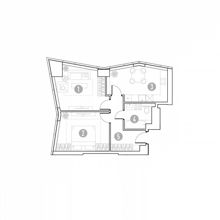 2-к. квартира, 54,4 м², 5/35 эт.