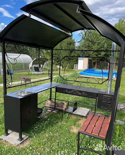 Мангал с крышей