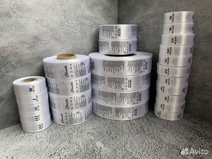 Печать текстильных бирок и составников для одежды