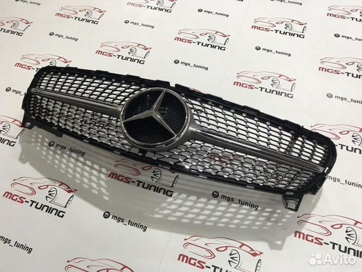 Решетка A-class w176 Diamond Silver 15-18г