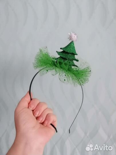 Ободок Елочка заколка Елка