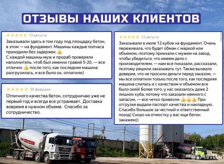 Бетон с доставкой