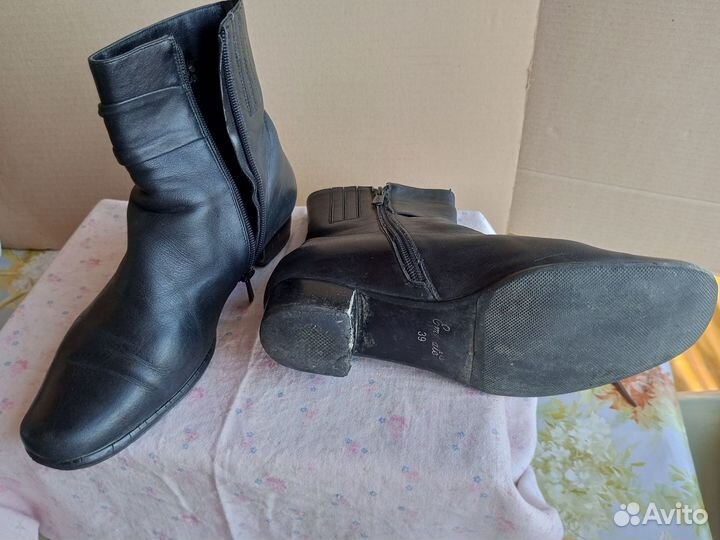 Сапоги женские натуральная кожа 39
