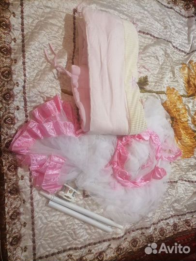 Балдахин и бортик на детскую кроватку