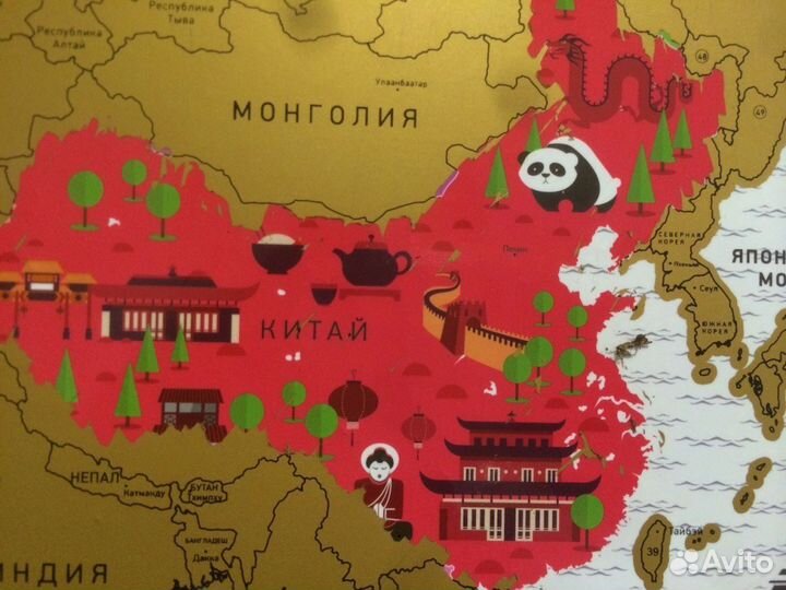 Стирательная карта мира - подарок путешественнику