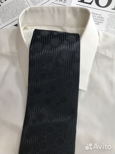 Галстук шелковый черный Италия