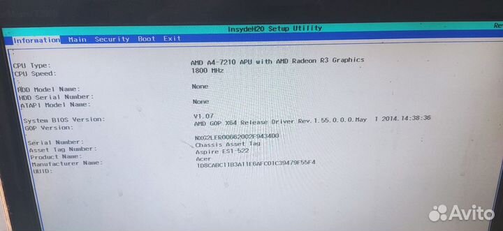 Acer aspire ES1-520 (B5W1E LA-D121P REV:1.0)