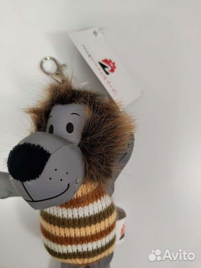 Мягкая игрушка светоотражающая Лев с карабином