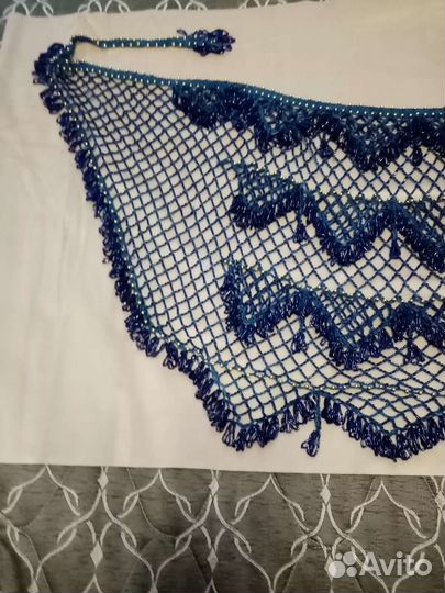 Платок шаль с бисером