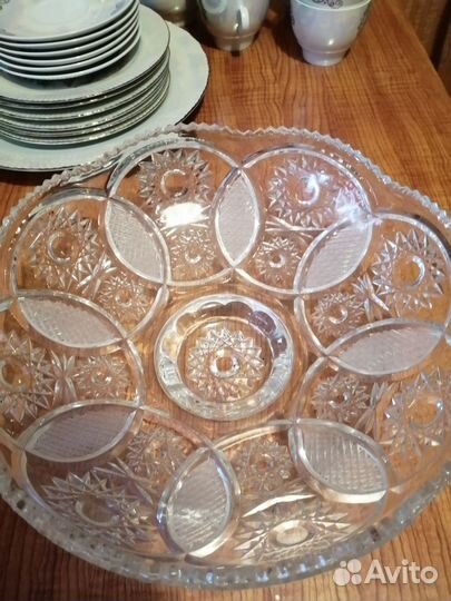 Ваза хрустальная ссср(фруктовница)