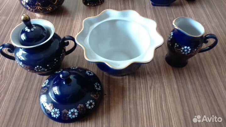 Посуда, вазы (Бронницы, Гжель), кобальт