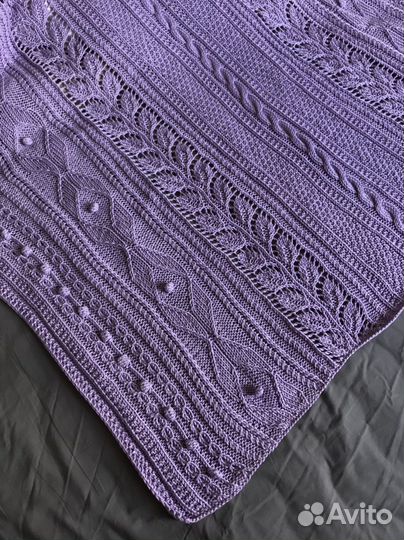 Плед детский хлопковый вязаный ручная работа