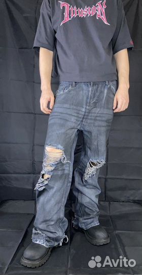 Джинсы рваные Balenciaga type