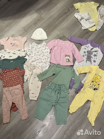 Вещи пакетом на девочку 74 80