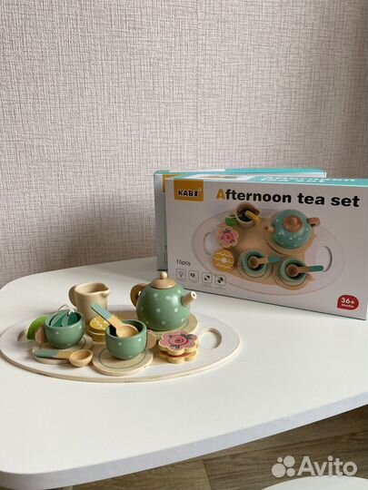 Набор детской деревяной игрушечной посуды