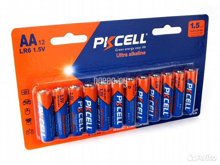 AA - Pkcell LR6-12B 12 штук