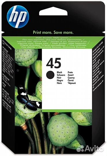 51645AE №45 (Bk) Картридж HP оригинальный