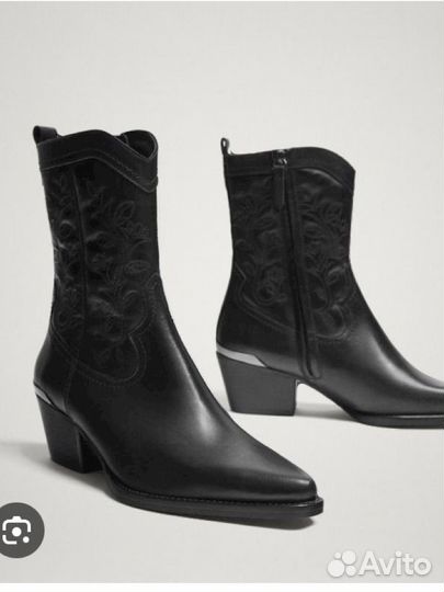 Казаки ботильоны Massimo Dutti
