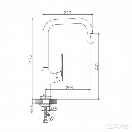 Смеситель для кухни Haiba HB70533-3, пепельный