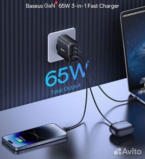 Зарядное устройство Baseus 65W Fast Charger