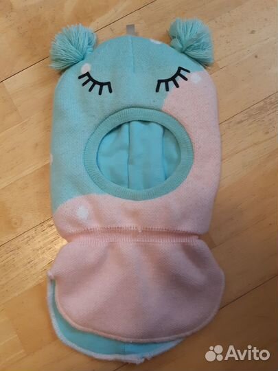 Шапка-шлем зимняя для девочки-дракона