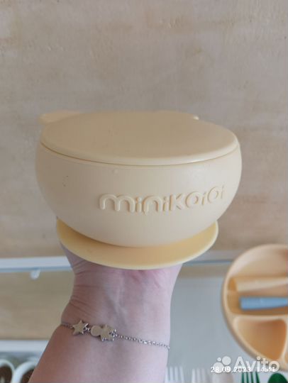 Силиконовая детская тарелка Minikoioi