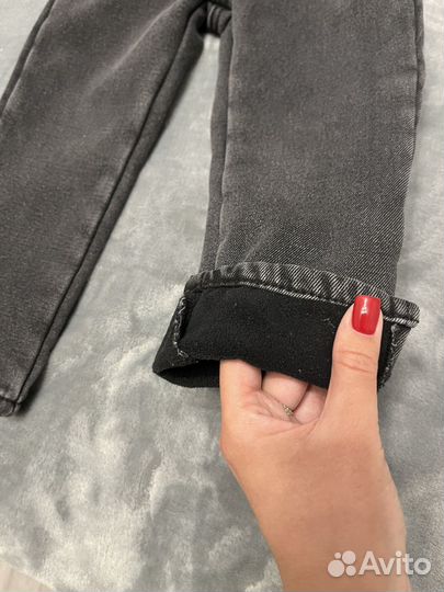 Джинсы утеплённые для девочки 98