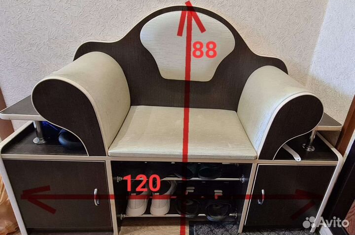 Обувница в прихожию с мягким сиденьем