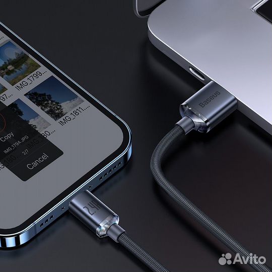 Кабель Baseus Crystal Type-C to Lightning 20W 1.2m