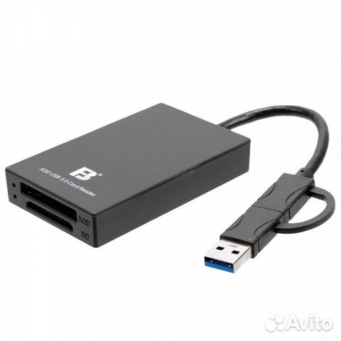 Кардридер FB XQD-B1 для карт XQD, SD - USB 3.1