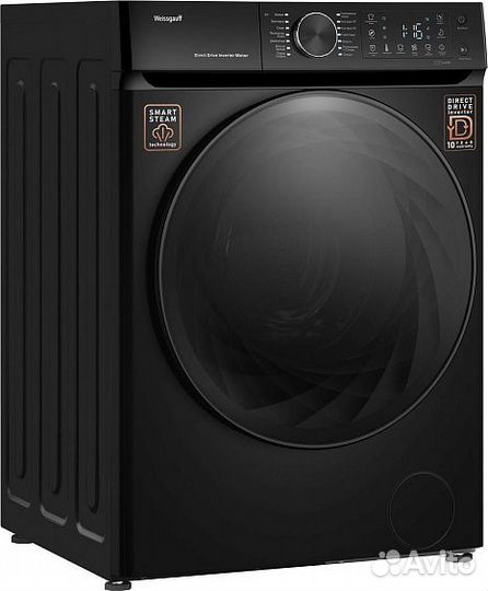 Стиральная машина weissgauff WM 59411 Direct Drive Inverter Steam Matt Black