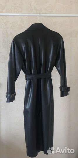 Пальто экокожа