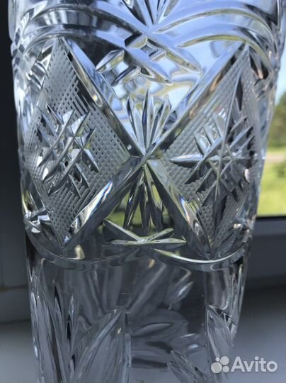 Ваза для цветов хрустальная