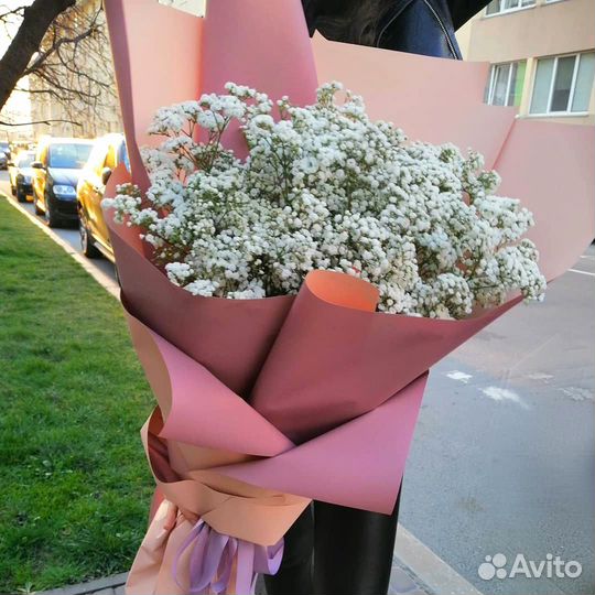 Букеты из Белой Гипсофилы. Доставка Цветов