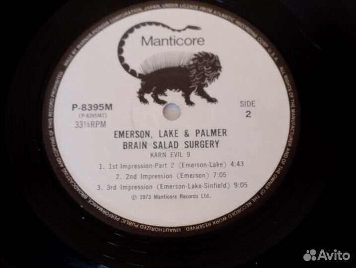 Emerson, Lake & Palmer 1973 Brain Salad Surgery (J