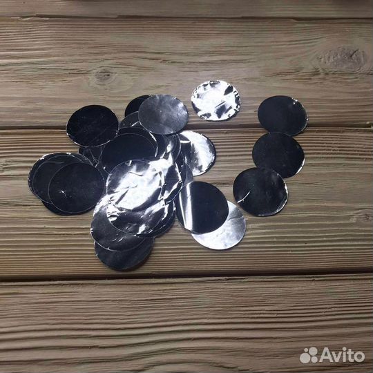 Конфетти круглое серебро
